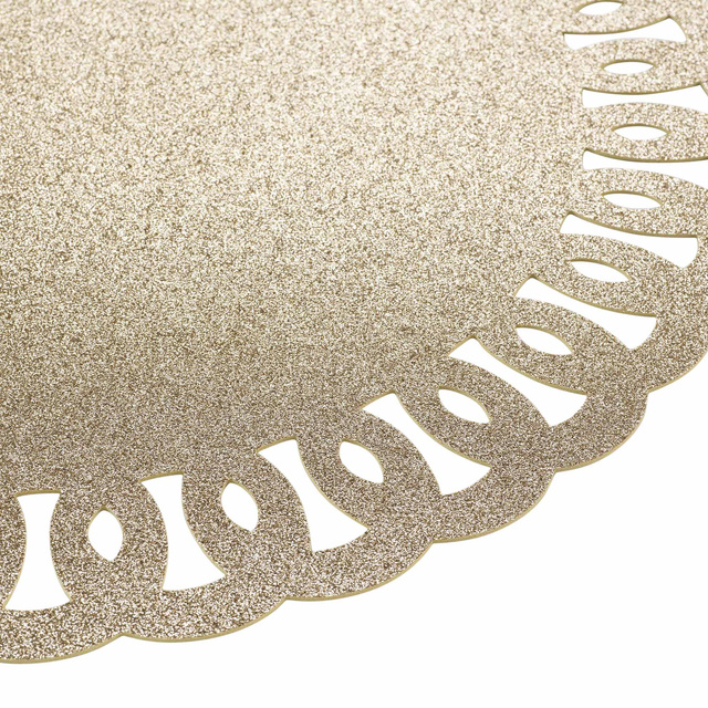 Suport de masa, sclipici, GUIRLANDE, Ø 38 cm