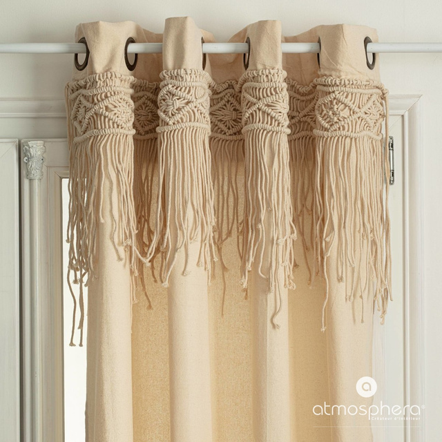 Perdea pentru living cu macrame RITUAL, 140 x 260 cm