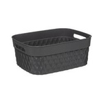 Recipient dreptunghiular RECTA, plastic, 5 l, gri, 28 x 22 x 11 cm