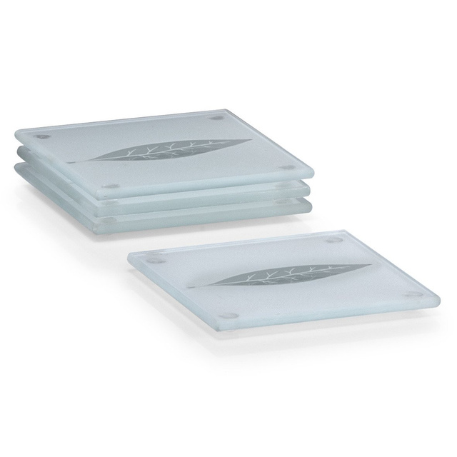 Suport pentru pahar, suport din sticlă - 4 bucăți în set, ZELLER