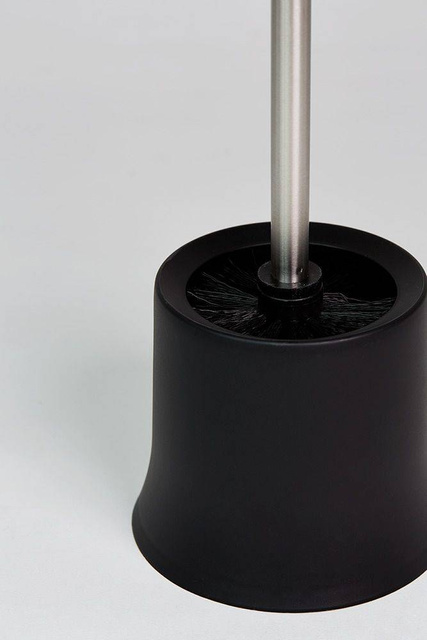 Recipient pentru perie + perie WC, WENKO, negru