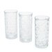 Set 3 pahare cu model, 380 ml