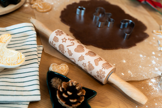 Sucitor din lemn cu model, Ø 5 cm