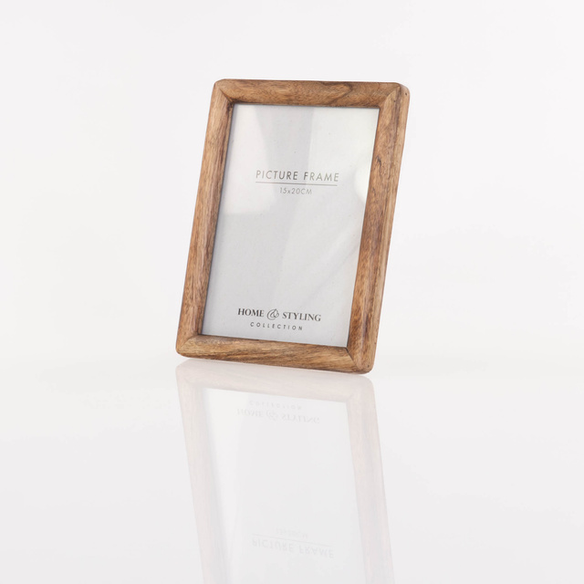 Ramă foto din lemn, verticală, din lemn de mango, 23 x 2 x 28 cm