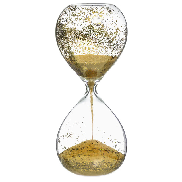Clepsidra decorativa cu sclipici, 20 cm