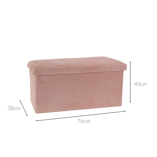 Puf lung din catifea, 76 x 40 x 38 cm