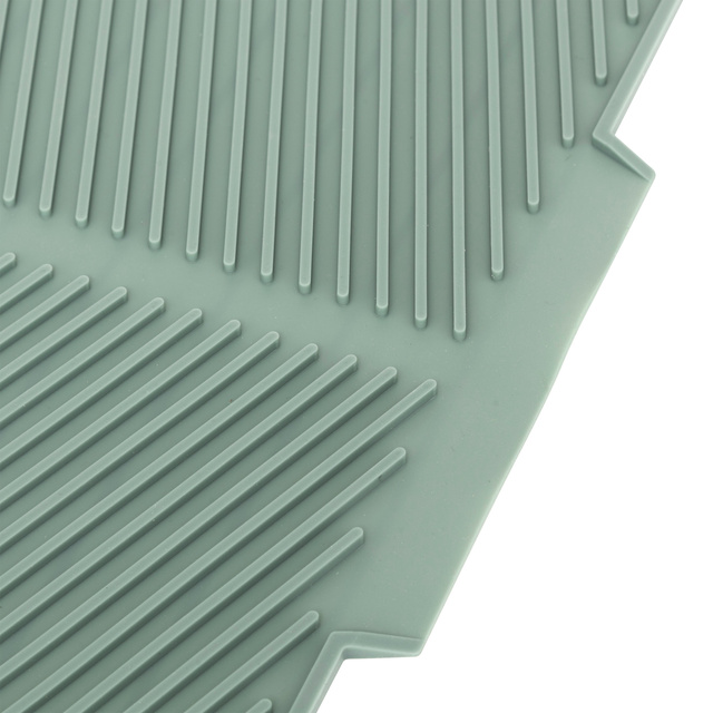 Covoraș de uscare din silicon pentru vase cu suport pentru farfurii, 43,5 x 33 x 8,5 cm