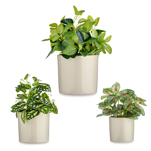 Set 3 ghivece rotunde din ceramica