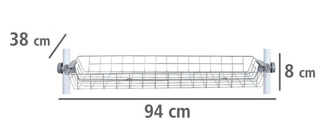 Coș pentru dulap, HERKULES 2 piese, 83x38x8cm, WENKO