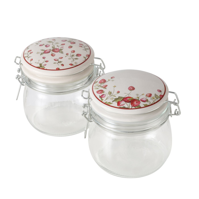 Borcan decorativ de bucatarie cu capac EMILY, 450 ml