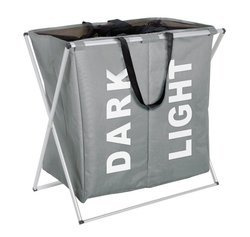 Recipient pentru rufe DUO GREY - până la 120 de litri, WENKO, gri închis