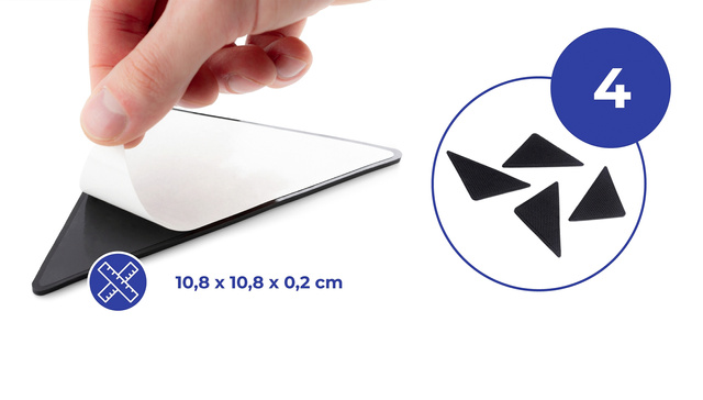 Set 4 suporturi antialunecare pentru covor