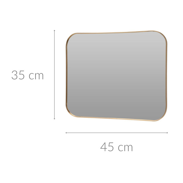Oglinda dreptunghiulara in rama aurie, 45 x 35 cm