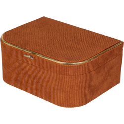 Cutie din velur cu finisaj auriu, 23 cm