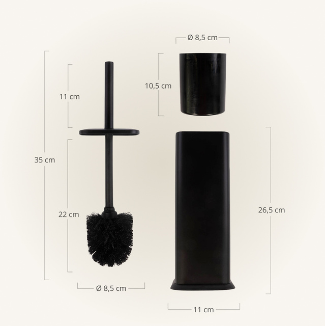 Perie de toaletă din metal BALVO