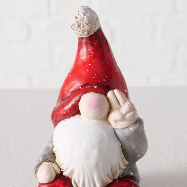 Figurină ceramică gnom șezând HAYO, înălțime 18 cm