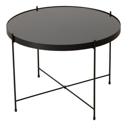 Masa metalica cu blat din sticla, SHERIN, 40 cm