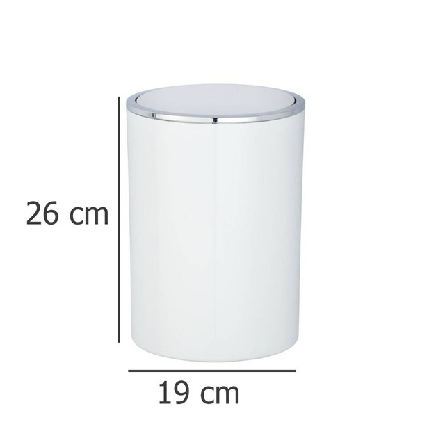 Coș de gunoi INCA, 5 L, WENKO, alb