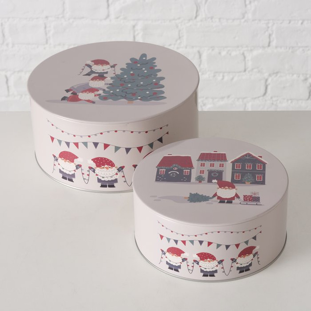 Set de două cutii pentru depozitare MONTI, Ø 16-20 cm