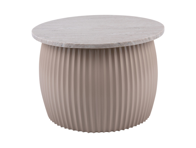 Masă de cafea rotundă LUSCIOUS, blat de marmură, Ø 52 cm