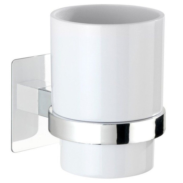 Pahar pentru periuță de dinți QUADRO cu mâner Turbo-Loc, WENKO