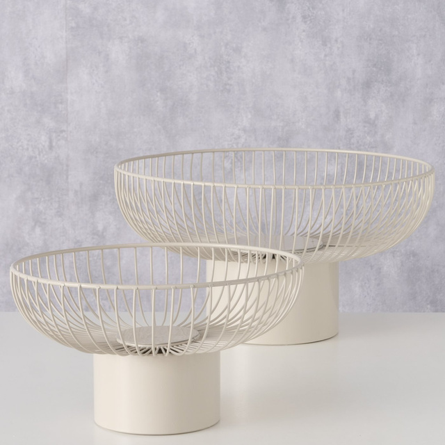 Tăvi metalice pentru fructe CINDY, 2 buc. Ø 30-39 cm