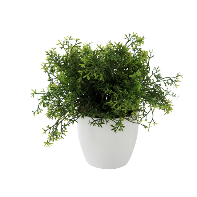 Planta artificiala in ghiveci alb, Ø 15 cm