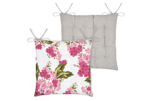 Perna din bumbac pentru scaun cu model floral 38 x 38 cm