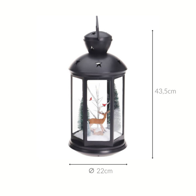 Lampion cu scenă festivă, 43 cm