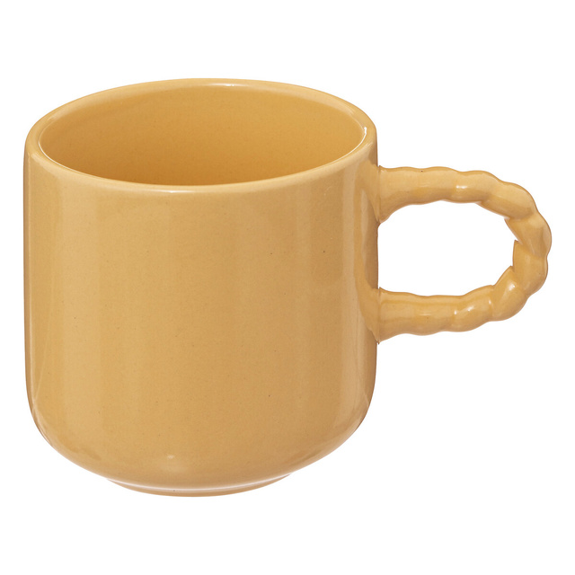 Set 4 cani ceramice pe suport de bambus EMMA, 210 ml