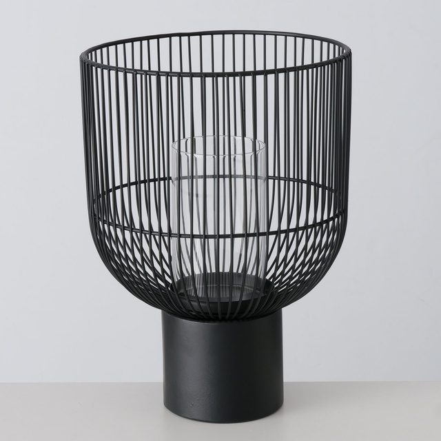 Set 3 sfeșnice metalice Candy, negru