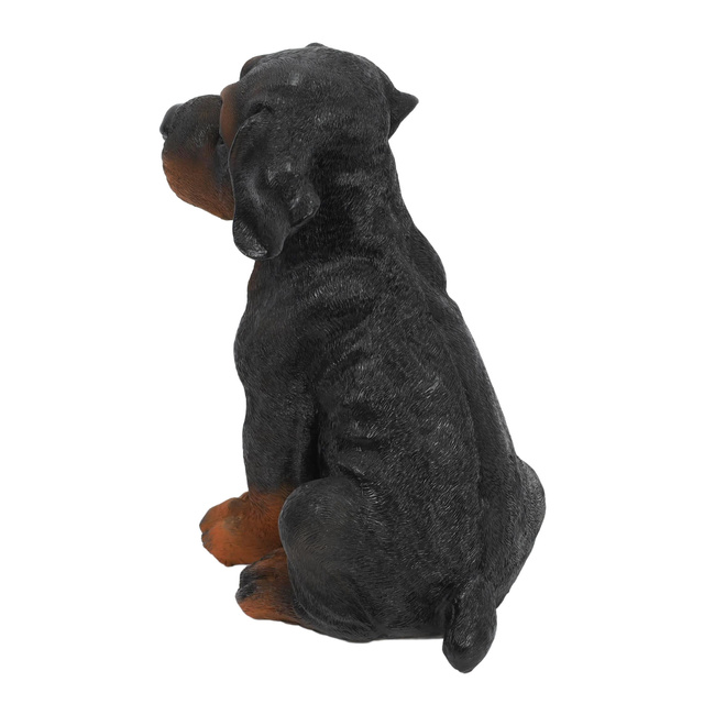 Figurina de gradina a unui caine, inaltime 27 cm, din piatra artificiala