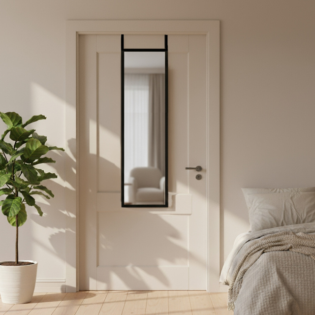 Oglindă pentru ușă AINA, 36 x 110 cm, neagră