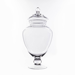 Borcan de bomboane, borcan, recipient din sticla cu capac, 30 cm
