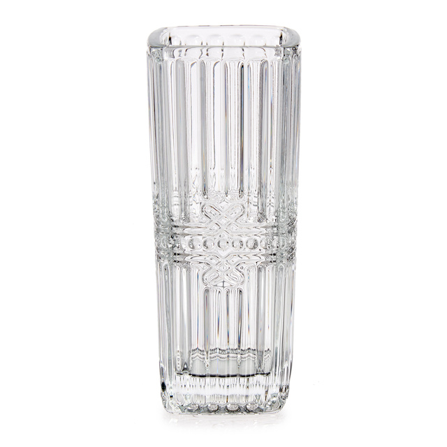 Vaza patrata cu model de cristal, 15 cm