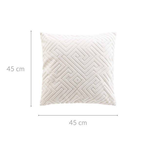 Pernă decorativă cu model în relief, 45 x 45 cm