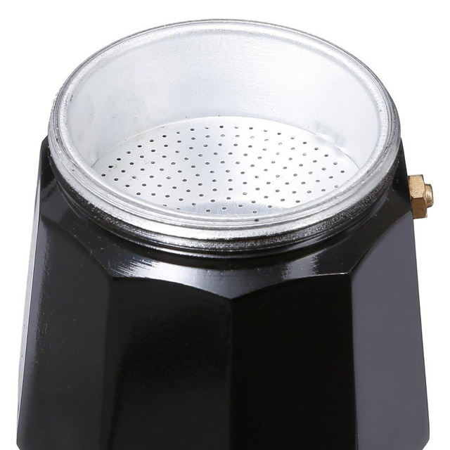Cafetiera din aluminiu, Negru, 1,4 L