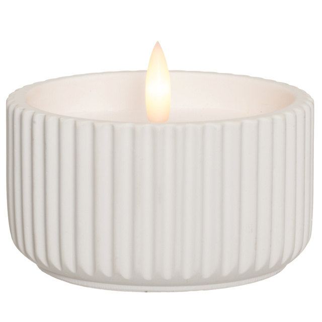 Lumânare LED din ceară cu flacără 3D, Ø 10 cm, model 2