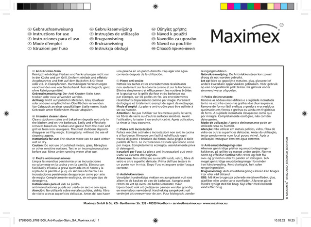 Piatră pentru curățarea cuptorului și a grătarului