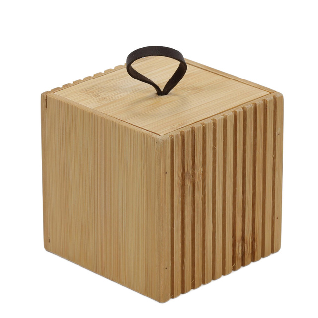 Organizator baie din bambus, 9 x 9 x 9 cm