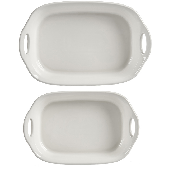 Set 2 vase din porțelan pentru copt