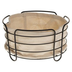 Coș de pâine cu incrustație din bumbac, Ø 20 cm