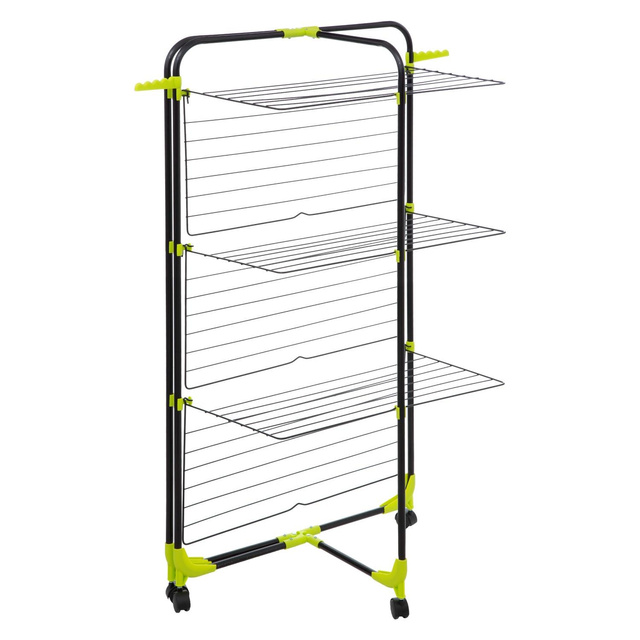 Uscator pentru rufe, 3 niveluri, cu roti