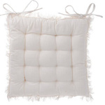 Perna pentru scaun, captusita SLIM, din bumbac, cu legaturi, 40 x 40 cm