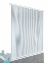 Perdă de duș, albă cu dungi, 132 x 240 cm, VENKO
