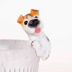 Decor pentru ghiveci, in forma de catel