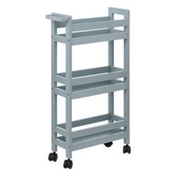 Etajera de baie foarte ingusta cu roti, 3 rafturi, latime de 15 cm