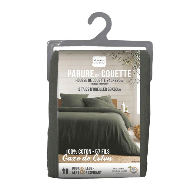 Set lenjerie de pat muselina ANGELIA, 240 x 220 cm