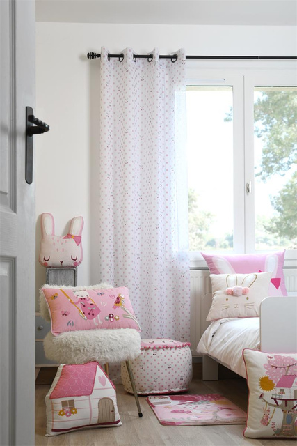 Perdea MATTY cu model cireșe, 140 x 260 cm