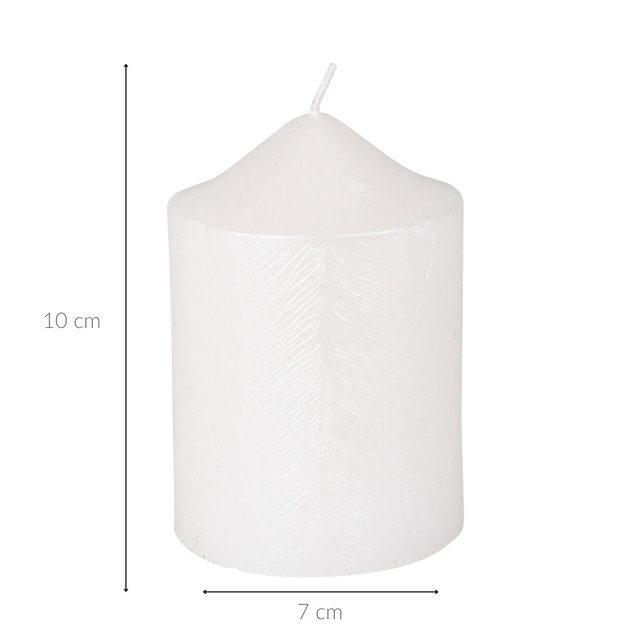 Candelă decorativă cu model metalic, 7 x 10 cm